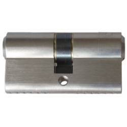 Cyl.euro.prémonté EXS 1000 2 entrées 30x30, nickelé mat sans clef