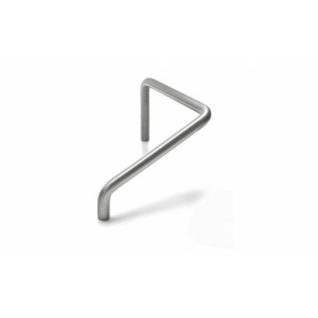 Poignée de tirage hôpital Ø 16 mm sur rosaces rondes Ø 30 mm, inox brossé 316