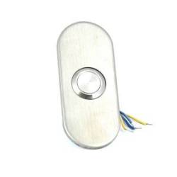 Bouton poussoir sur plaque arrondie inox-NO/NF-5A/125VAC,6A/24VDC-Dim.87x37x4mm