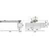 Ferme-porte DC 300 sans bras  force 3-6, argent