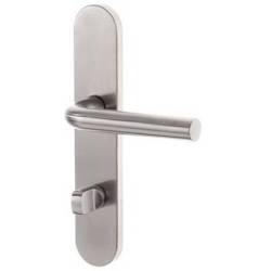 Paire de béquilles sur plaque LOGINOX L 16 mm fonction WC, inox poli