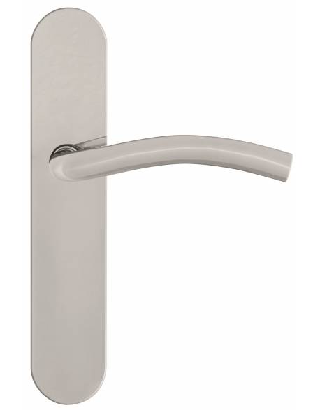 Paire de béquilles sur plaque LOGINOX C 16 mm fonction bec de cane, inox poli