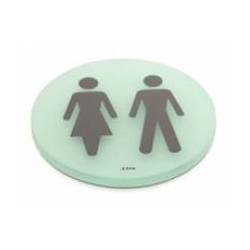 Pictogramme à coller Ø 76 mm, Unisex, acrylique