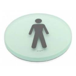 Pictogramme à coller Ø 76 mm, Homme, acrylique