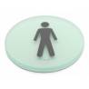 Pictogramme à coller Ø 76 mm, Homme, acrylique