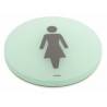 Pictogramme à coller Ø 76 mm, Femme, acrylique