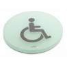 Pictogramme à coller Ø 76 mm, PMR, acrylique