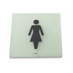Pictogramme carré à coller 86x86 mm, Femme, acrylique