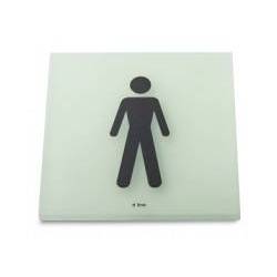 Pictogramme carré à coller 86x86 mm, Homme, acrylique