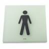 Pictogramme carré à coller 86x86 mm, Homme, acrylique