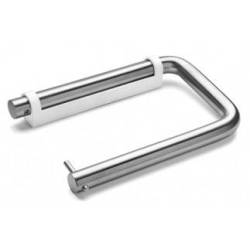 Dérouleur papier WC Ø 14x145x94 mm, support blanc, inox brossé 316