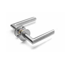 Paire de béquilles CF FF 19 mm sur rosace ronde, inox brossé 316