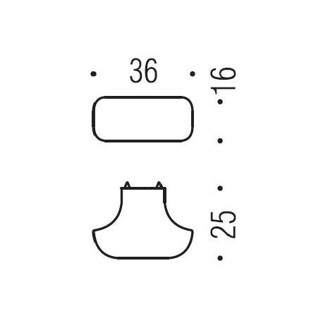 Bouton de meuble F532, chromé mat