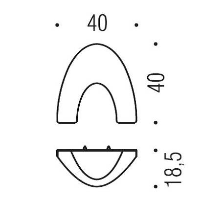 Bouton de meuble F533, chromé mat