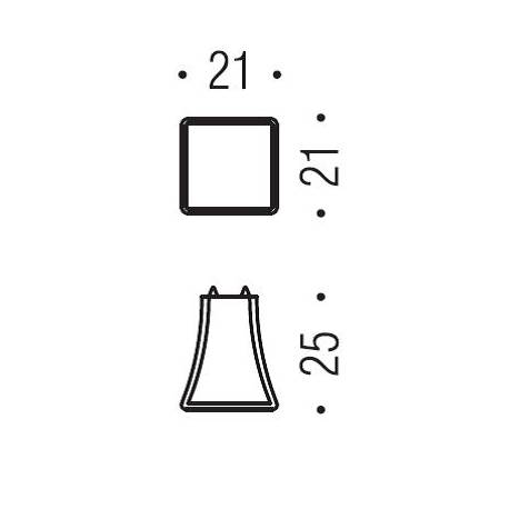 Bouton de meuble F536, chromé