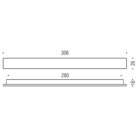 Poignée de meuble F108/H, entraxe 280 mm, chromé
