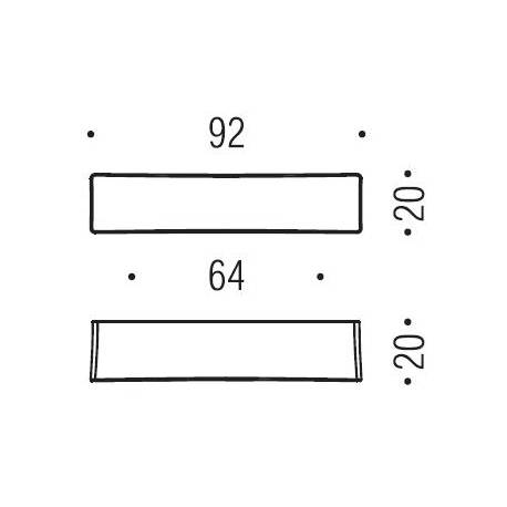 Poignée de meuble F114/C, entraxe 64 mm, chromé