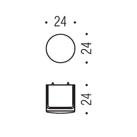 Bouton de meuble F535, chromé mat