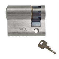 Demi-cylindre européen EXS 1000 30x10, nickelé mat 3 clés