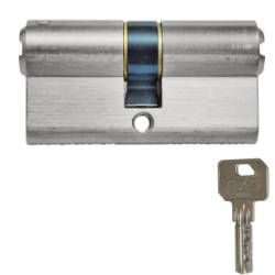 Cylindre européen EXS 2000 2 entrées 30x30 nickelé mat 3 clés