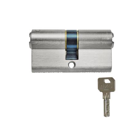 Cylindre européen EXS 2000 2 entrées 30x30 nickelé mat 3 clés
