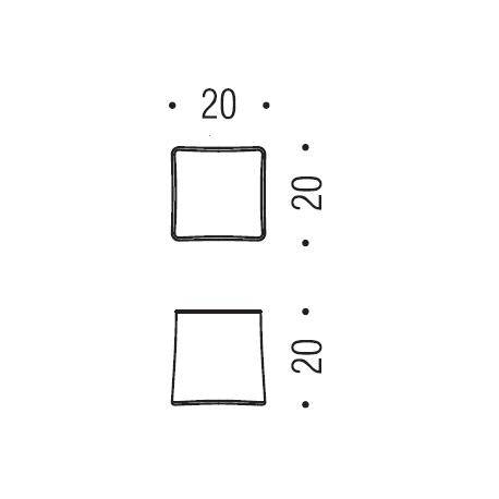 Bouton de meuble F514, chromé sat