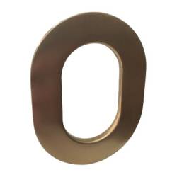 Rosace exterieur ovale  protecteur de cylindre A2P**, doré  mat