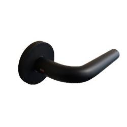 Paire de béq. sur rosaces rondes à visser, L19 mm Project 02, noir mat 19G.