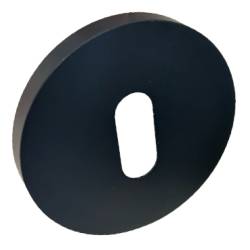 Paire de rosaces clé L  D:53 mm série Project, finition galvanisé noir mat 19G