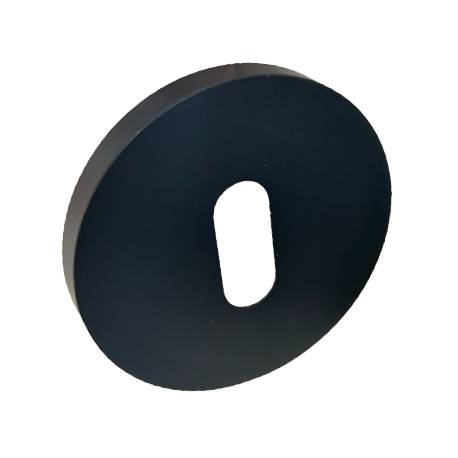 Paire de rosaces clé L  D:53 mm série Project, finition galvanisé noir mat 19G