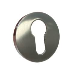 Paire de rosaces rondes clé I (BCF), chromé mat