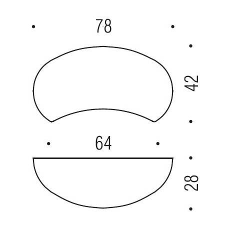 Bouton de meuble F109, entraxe 64 mm, chromé sat