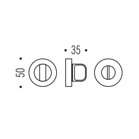 Paire de rosaces rondes conda sans voyant (BC), C02 bronze