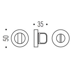 Paire de rosaces rondes conda sans voyant (BC), C04 Sylver