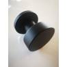 Bouton fixe sur rosace ronde série « Project », finition noir mat 19G
