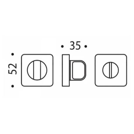 Paire de rosaces carées conda sans voyant (CR), C01 blanc