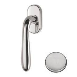Béquille de fenêtre ROBOT 41 sur rosace ovale, chromé mat