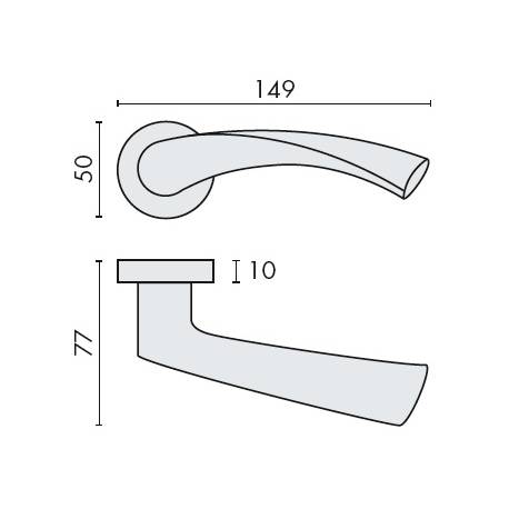 Paire de béquilles FLESSA sur rosace ronde, laiton poli