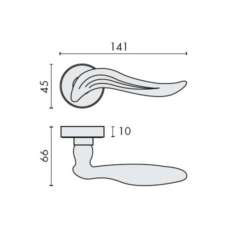Paire de béquilles PIUMA sur rosace ronde, laiton poli