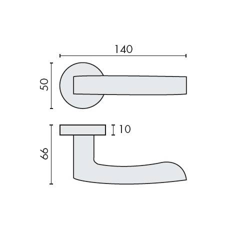 Paire de béquilles VIOLA sur rosace ronde, chromé