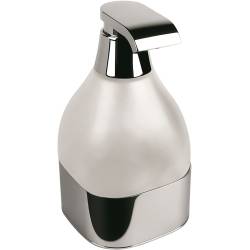 Distributeur de savon liquide à poser, 500 ml, chromé/verre, ALIZE