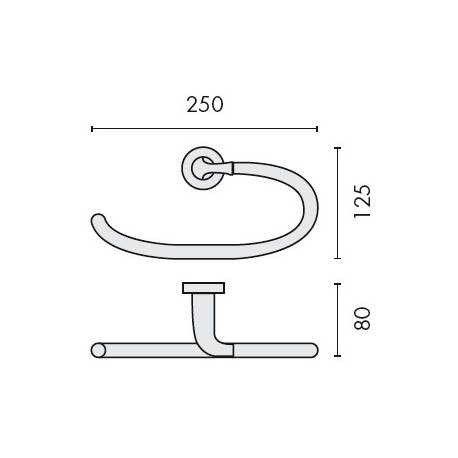 Porte-serviette anneau, chromé, BASIC