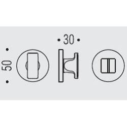 Paire de rosaces rondes conda sans voyant (BCF), chromé