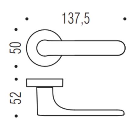 Paire de béquille MOOD ONE sur rosace ronde C02 bronze