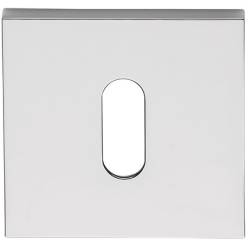 Paire de rosaces carrées clé L (CC6), chromé