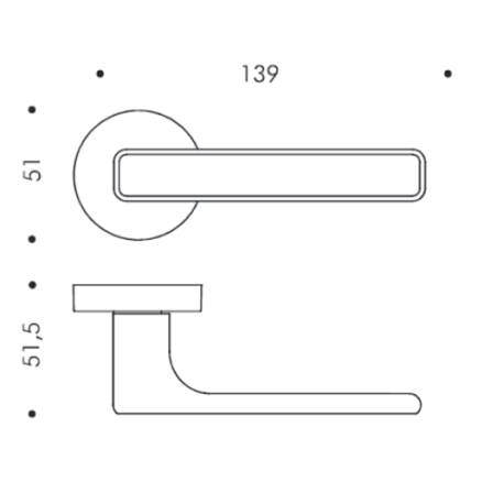 Paire de béquille MOOD DUE sur rosace ronde C07 Rouge framboise