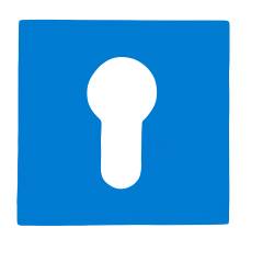 Paire de rosaces carrées clé I (CR),C12 bleu capri