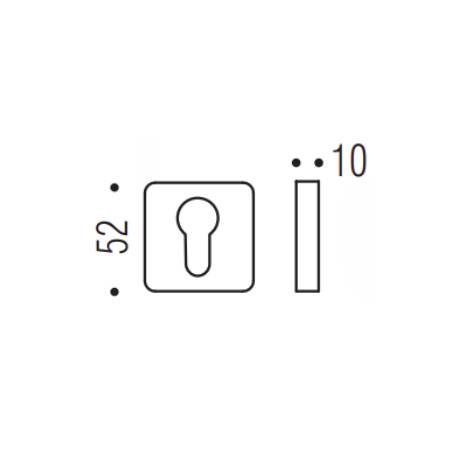 Paire de rosaces carrées clé I (CR),C11 vert citron
