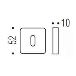 Paire de rosaces carrées clé L (CR),C08 orange sunset