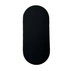 Paire de rosaces ovales pleines Project, finition epoxy noir mat